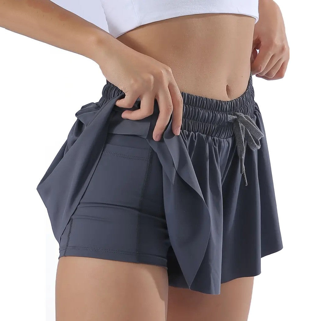 2in1 Jogger Flowy Athletic Shorts for Women Gym Yoga Workout Running Tennis Skirt Comfy Skort Lounge Cute Clothes Casual Summer