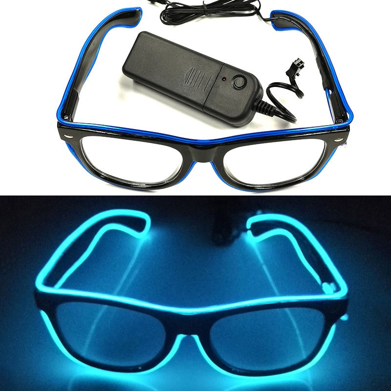1PC Light Up LED Glasses Glow Sunglasses EL Wire Neon Glasses Glow in The Dark Party Supplies Neon Party Favors for Adults
