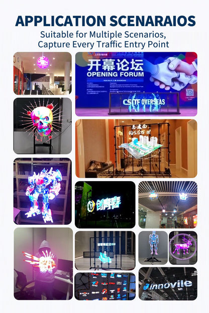 16.5 inch 3D Hologram Fan Display LED Advertising Projector for Business Promotion Wall Mounted Digital Signage Device