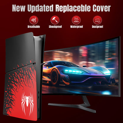 PS5 Slim ABS Anti-Scratch Dustproof Protective Shell Cover Replacement Face Plate for Playstation 5 Slim Digital Edition