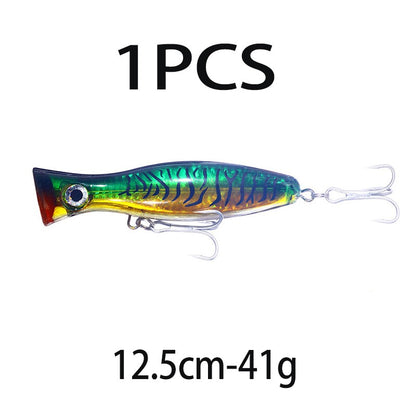 Iscas de Pesca Popper Topwater 11cm 23g 13cm 43g Pesca Boia Artificial Pesca de Baixo, Lúcio, Carpa, Wobbler, Artigos de Pesca