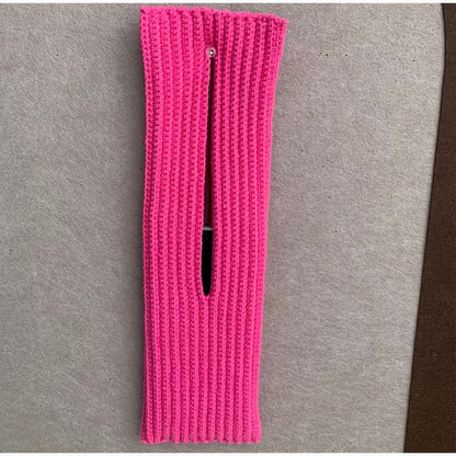 Knitted Phone Bag Scarf Style Unisex Crossbody Shoulder Phone Pouch Colorful Portable Slim Pocket Casual Phone Storage Accessory