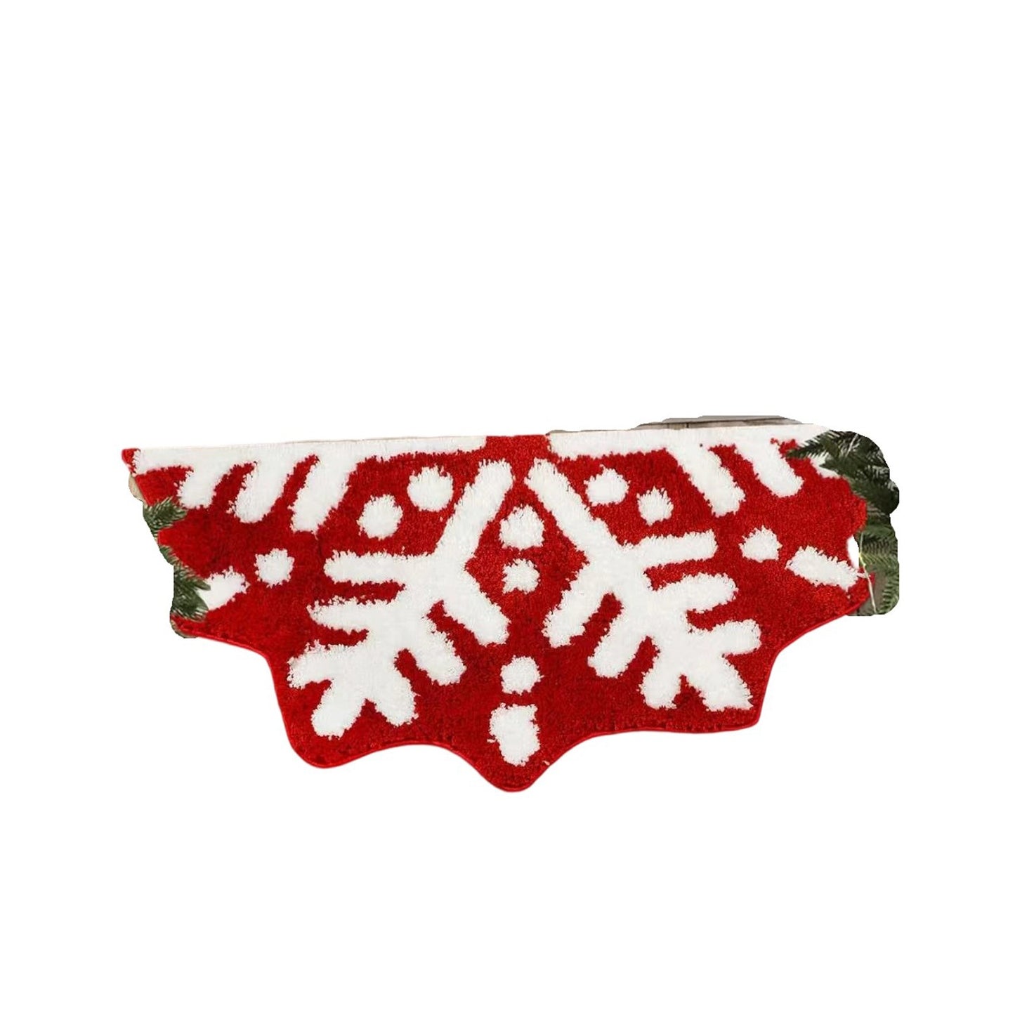 Christmas Home Living Room Bathroom Imitation Cashmere Rug Christmas Rug Absorbent Thick Christmas Bathroom Mat Non-Slip Chris