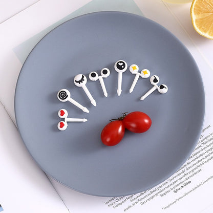 10/30/50 unidades de Mini Espetos Olhos de Desenho Animado Fofos Kawaii Caixa de Almoço Bento Palitos de Comida e Fruta Garfos Bastões de Buffet Decoração de Sanduíches