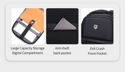 Fenruien Men 36L Business Backpack USB Waterproof  Multi Pocket Backpacks Fit 17.3 Inch Laptop