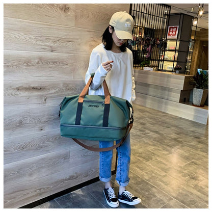 Mala de Viagem Esportiva de Grande Capacidade Bolsa de Viagem de Curta Distância Portátil Bolsas de Fitness Bolsa de Ombro Transversal Bolsas Masculinas Esportivas Impermeáveis ​​B