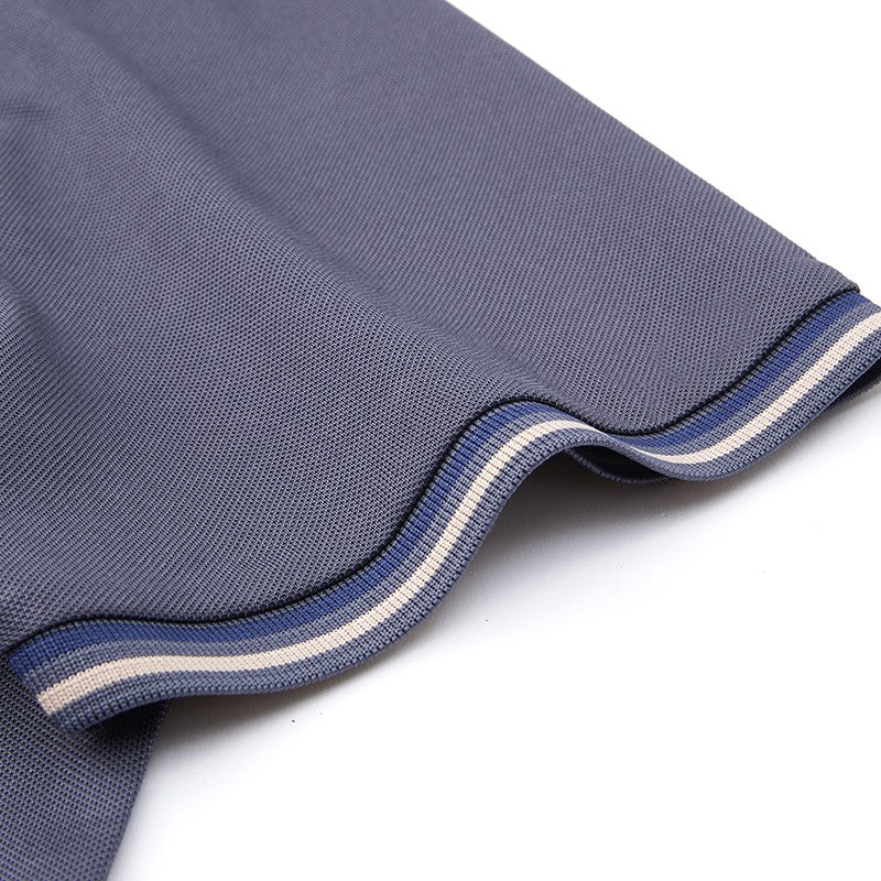 High End Quality Men's Polo Shirt Striped Collar Letter Print Short Sleeve Shirt Summer Lapel T-Shirt Business Trend Menswear