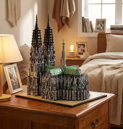 Barweer 8614PCS Cologne Cathedral Building Blocks Set Gothic Church Architecture Modular Construction Model Bricks Assembly Toys for Adults Christmas Gift Home Decoration