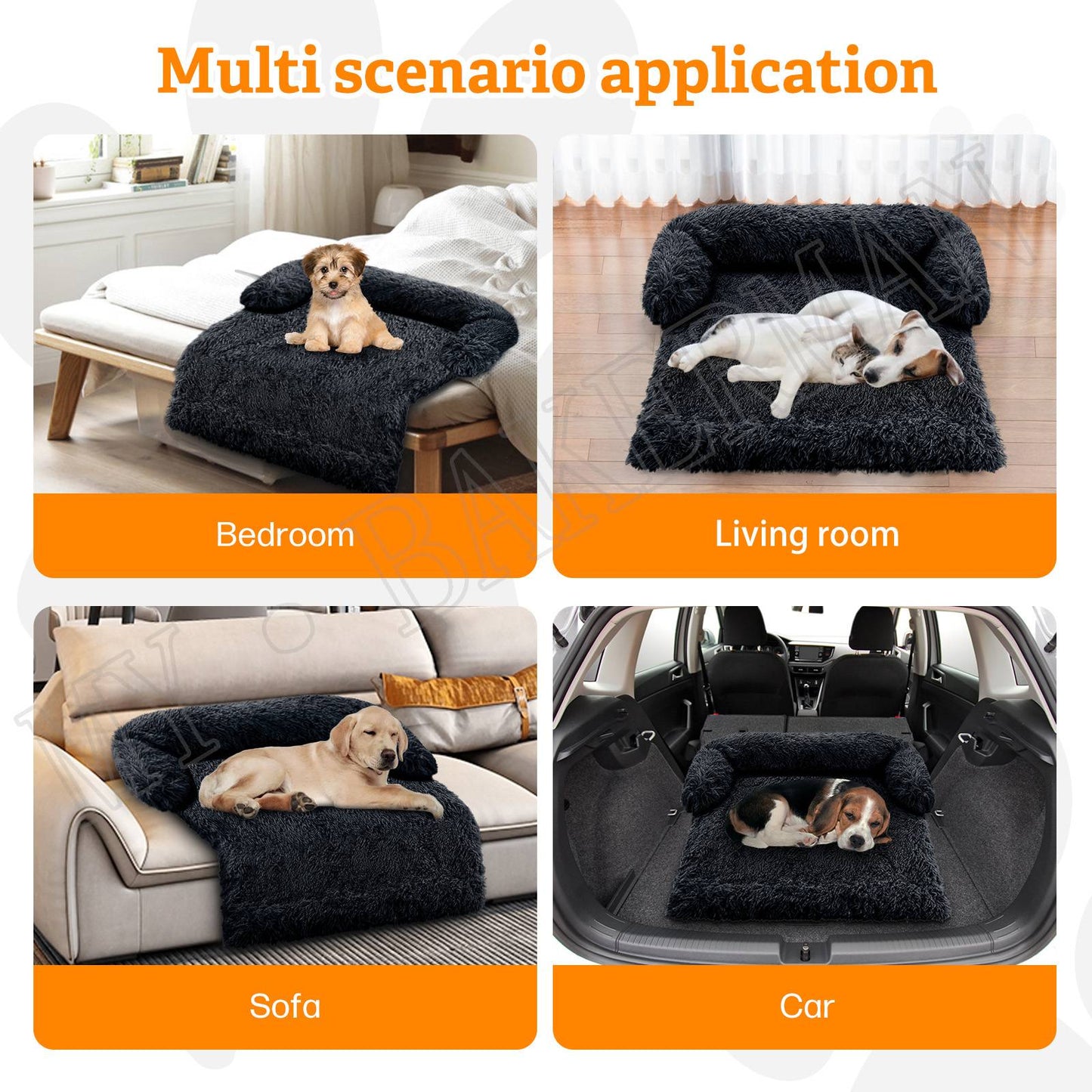 Manta lavável Capa de sofá Cama grande para cães Sofá de pelúcia para cães e gatos Sofá almofada de pelúcia quente para cães e gatos. Inverno