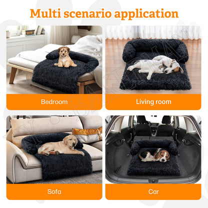 Manta lavável Capa de sofá Cama grande para cães Sofá de pelúcia para cães e gatos Sofá almofada de pelúcia quente para cães e gatos. Inverno