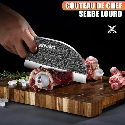 MDHAND Conjunto de 3 Facas para Desossar Extra Afiadas para Carne e Peixe Forjadas à Mão, Precisão de Aparar, Aço Inoxidável, Faca Doméstica para Fatiar