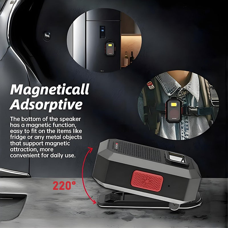 Monster X901 TWS Stereo Bluetooth Speaker Wearable Magnetic Clip-on Portable Bluetooth Sound Box IPX67 Waterproof Subwoofer