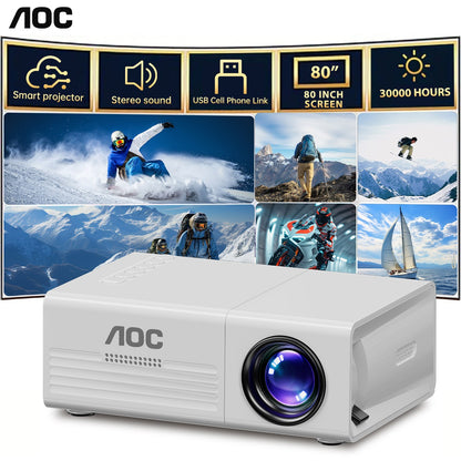 ?? AOC Portable Projector TFT LCD 1080P 1920*1080P Wifi Bluetooth Mini Projectors Home Theater Cinema Outdoor Mini proiettore