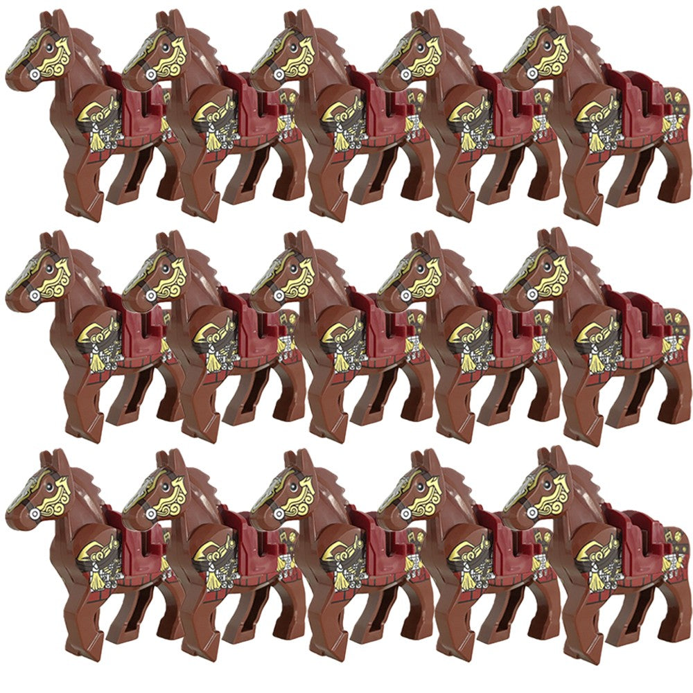 Blocos de Montar Zoológico Medieval Acessórios de Personagens Montarias Animais Cervos Elefantes Camelos Lobos Cavalos de Guerra Tijolos Brinquedos Presentes K080