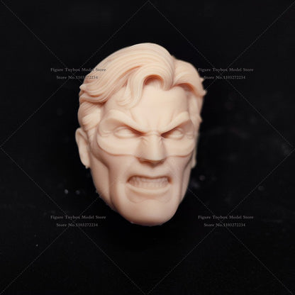 1/12 Quadrinhos Lanterna Verde Design de Máscara Escultura de Cabeça Masculina Não Pintada Guy Gardner Modelo Branco Brinquedos Para Corpo 6" Ml Shf Mezco