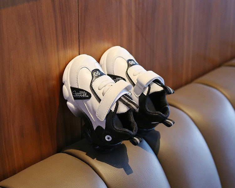 Size 20-31 Children Wear-resistant Casual Sports Shoes Baby Anti-slip Toddler Shoes Girls Boys Kids Soft Bottom Running Sneakers