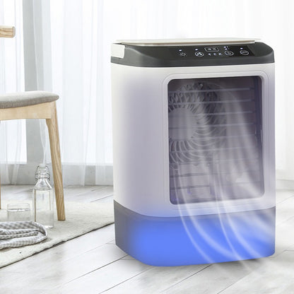 Mini Ventilador de Ar Condicionado Portátil USB 3 Velocidades Ventilador de Mesa Doméstico Lâmpada Noturna LED Refrigerador de Ar para Quarto Escritório Acampamento ??? ???