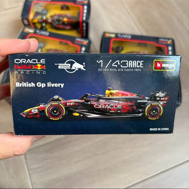 New In Stock Bburago 1:43 Red Bull Rb20 British Gp F1 Alloy Miniature Diecast Model Blood Red Bull Car Model Toys Kids Gift
