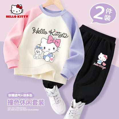 Autumn Baby Girl Clothes Set Cartoon Printed Pullover Sweatshirts Top And Pants Bottom 2 Pieces Suit Kid Children Boy Tracksuits