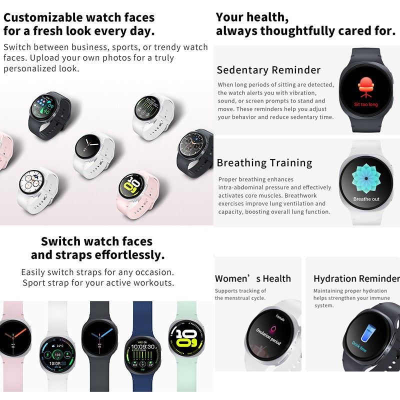2026 Relógio Smartwatch GPS para Homens Mulheres Esporte Monitor Cardíaco Chamada Bluetooth NFC IP68 À Prova D'água Bússola Smartwatch 8 Mini