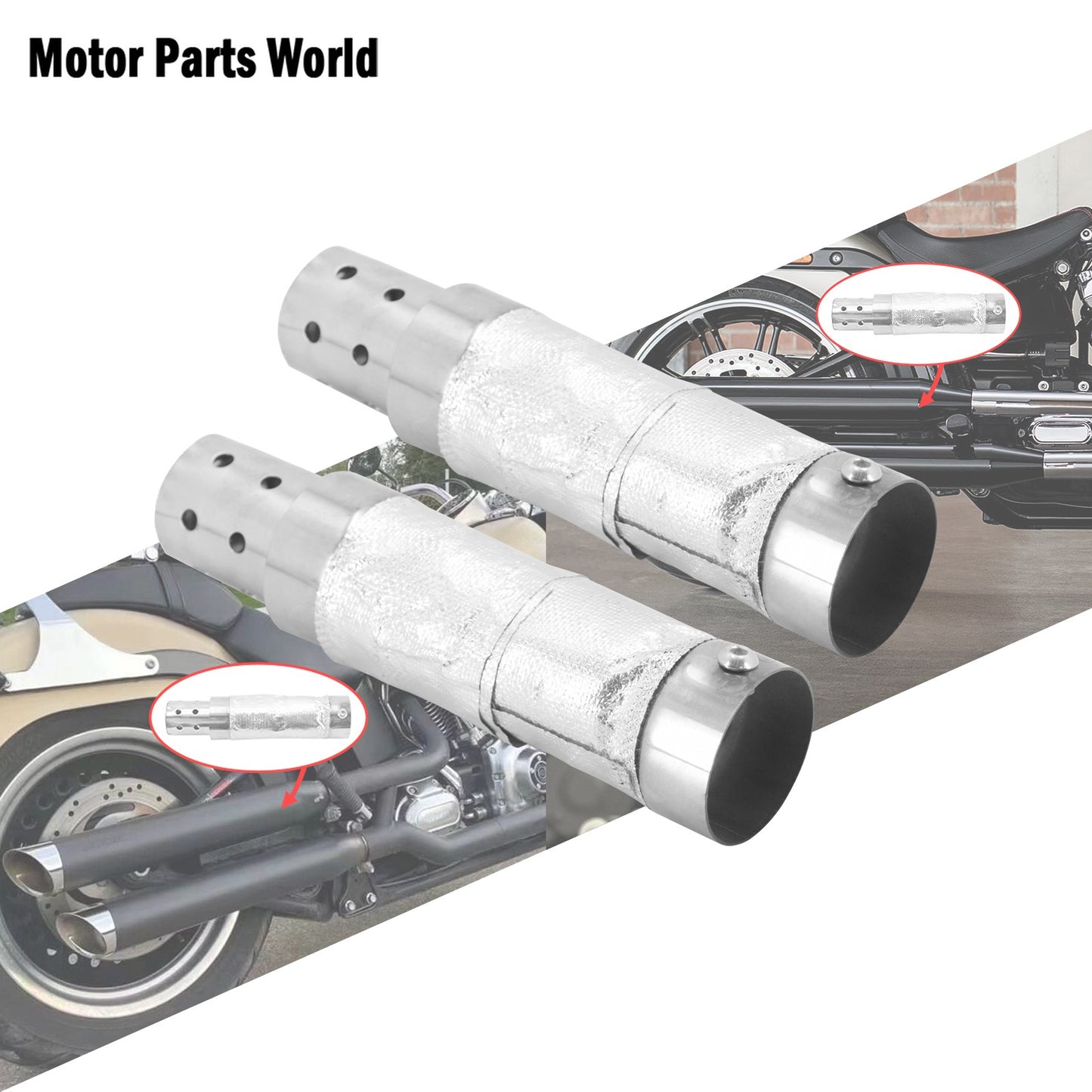 Motorcycle Universal Quiet Baffle Exhaust Pipe Muffler For Harley Sportster XL 48 883 Touring Street Glide Softail Dyna