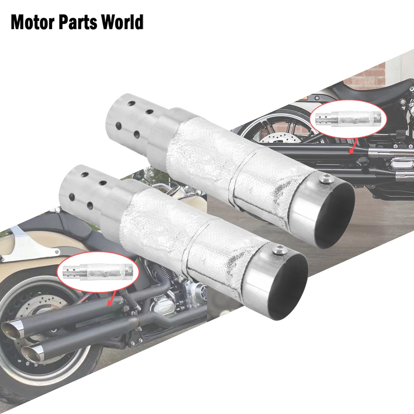 Motorcycle Universal Quiet Baffle Exhaust Pipe Muffler For Harley Sportster XL 48 883 Touring Street Glide Softail Dyna