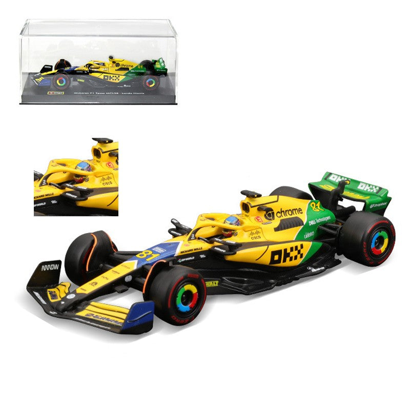 Burago 1:43 2025 F1 McLaren MCL39 #4 #81 Alloy Car Model Simulation Decoration Collection Christmas Birthday Gift Collection Toy