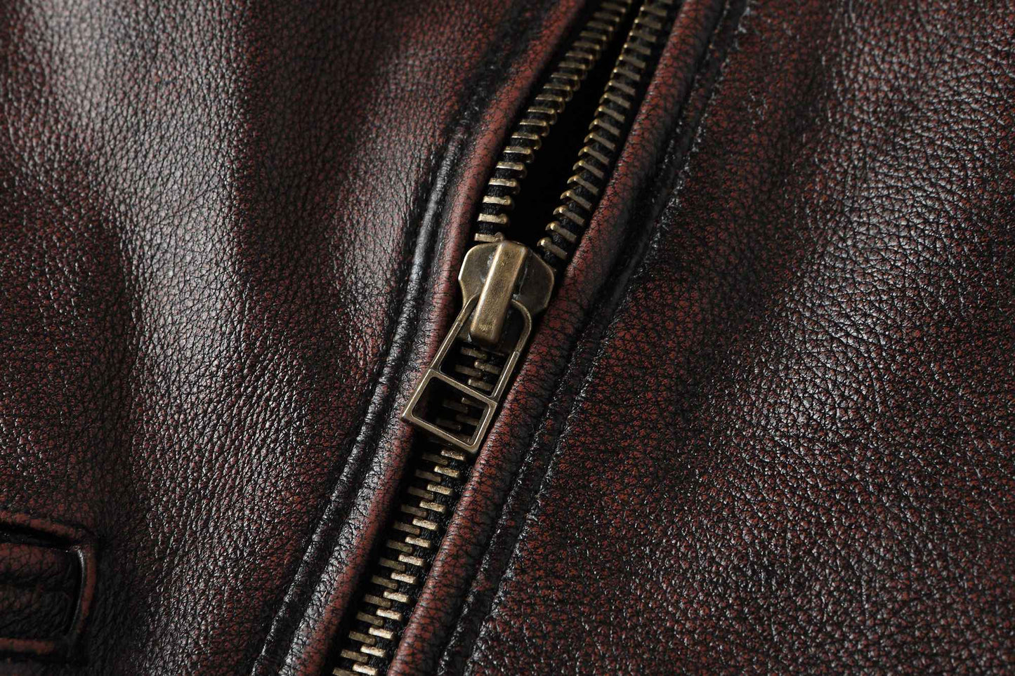 2025 New 1930s-Style Heavy Wash Leather Jacket for Men - Stone-Aged Vintage Distressed Full-Grain Cowhide Biker Coat