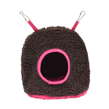 Ninho de Pássaro Quente de Inverno Papagaio Casa de Polar Fleece Periquito Rede Pequeno Animal de Estimação Pendurado Balanço Cama Caverna Acessórios para Gaiola de Pássaros