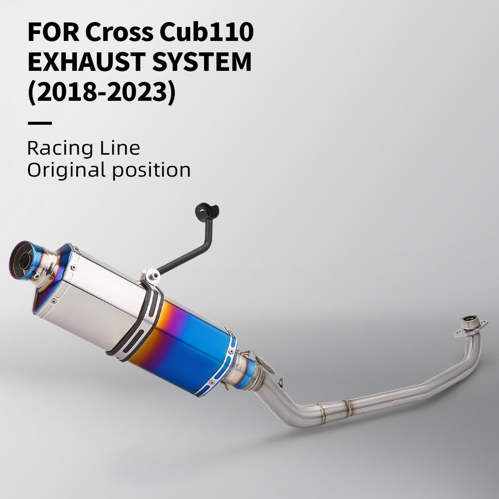 Motorcycle full exhaust system For Cross super CUB110 CC110 CUB125 CUB CC110 2021-2024 High performance low/high exhaust