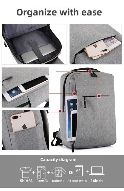 2025 New USB Charging Backpack, Waterproof Anti-Theft Laptop Bag College School Backpack, Business Travel Backpack for Men Women