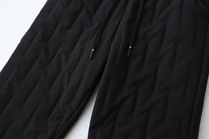 Plus Size Winter Thickened Slimming Warm down Cotton Pants Large Size Casual Trousers for plus Size Women Harlan Style Drawst...