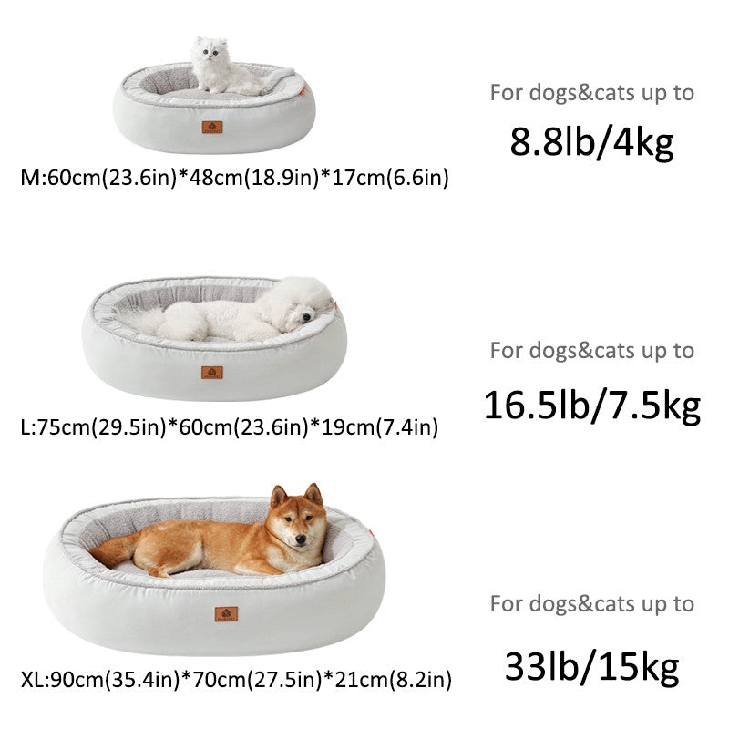 Cama para Cães Pequenos e Médios - Camas Laváveis para Cães Peludas, Camas de Inverno para Animais de Estimação com Zíper Removível
