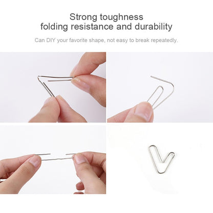 200pcs/box Paper Clips Durable and Rustproof Metal Paperclips for Home School Office Document Organizing Supplies