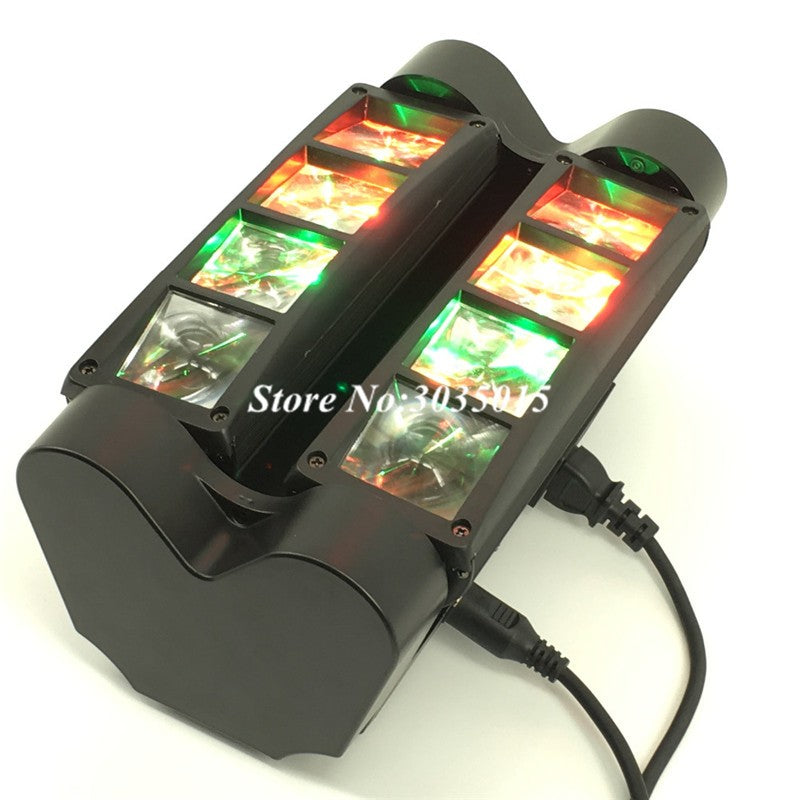 Mini LED 8x3W RGBW Moving Head Light LED Spider Beam Stage Lighting DMX 512 Spider Light Good for DJ Nightclub Party