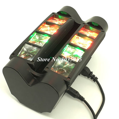 Mini LED 8x3W RGBW Moving Head Light LED Spider Beam Stage Lighting DMX 512 Spider Light Good for DJ Nightclub Party