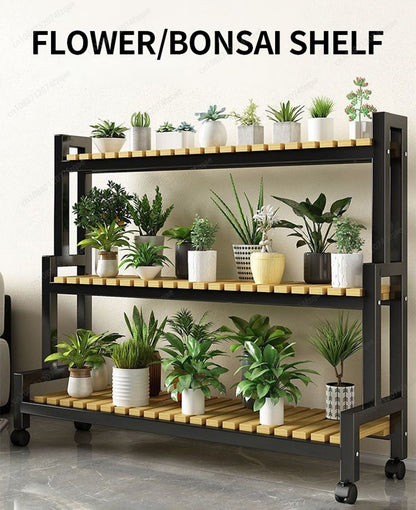 Floor-standing Plant Stand, Flower Stand, Flower Shelf, Planter Rack, Storage Organizer, Display  Garden, Balcony, 2, 3, 4Tier