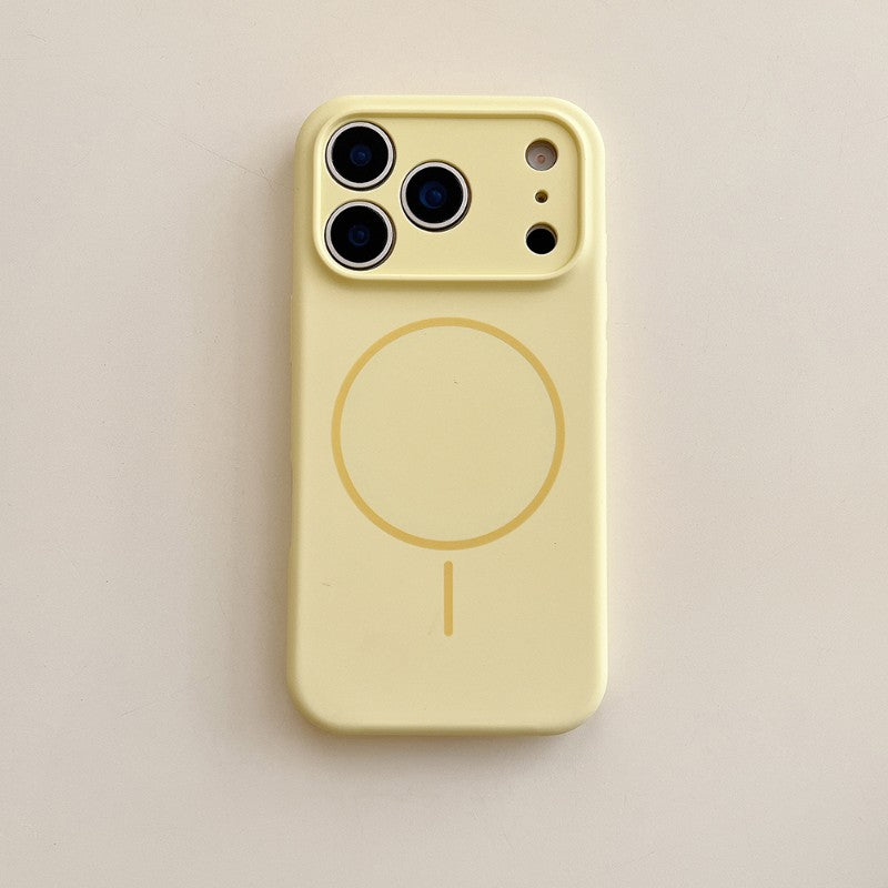 Capa de Silicone Magnética de Carregamento Sem Fio MagSafe de Cor Sólida para iPhone 17 Pro Max/17/17 Pro Capa Traseira Protetora