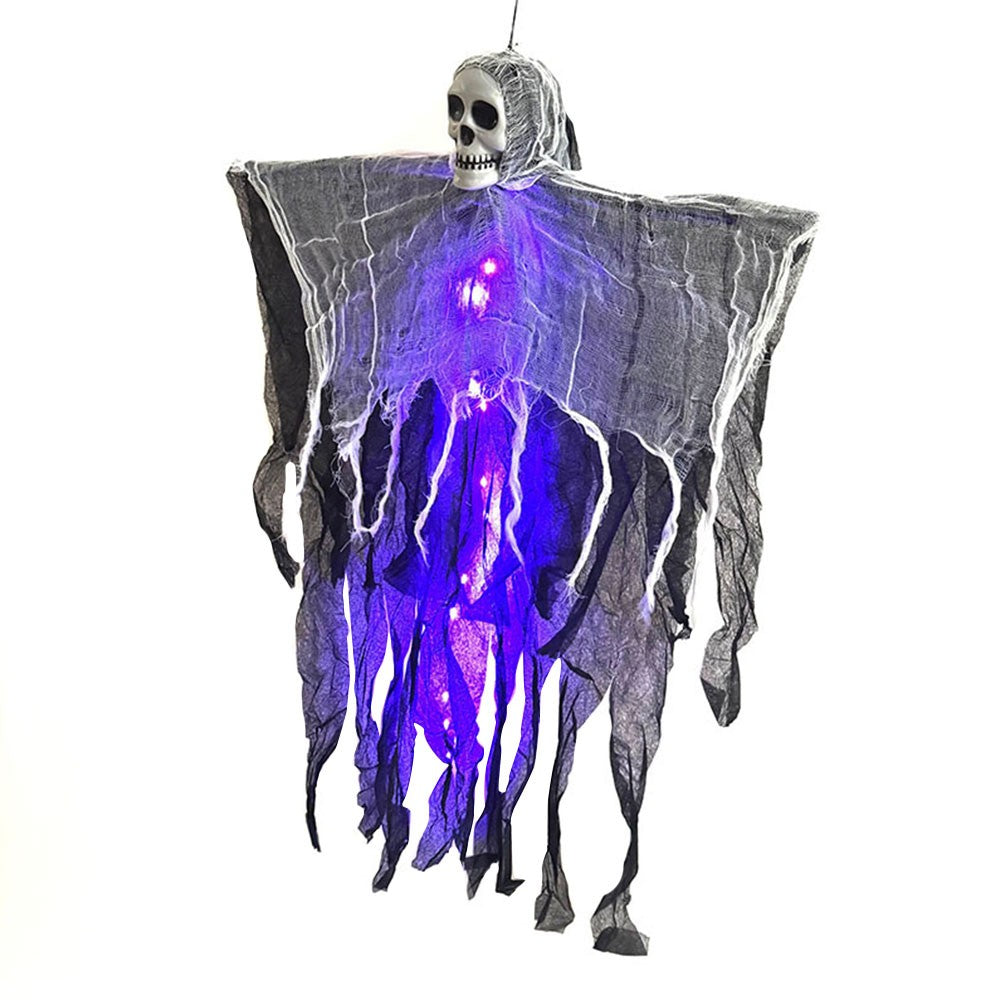 Luminous Skull Halloween Party Hanging Skull Skeleton Ghost Ornament Props Haunted House Decorations Halloween Decorations