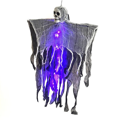 Luminous Skull Halloween Party Hanging Skull Skeleton Ghost Ornament Props Haunted House Decorations Halloween Decorations