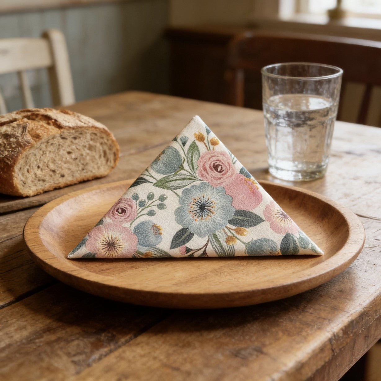 20 pieces per pack of Ins-style gentle country flower napkins, Western cuisine afternoon tea baking decoration paper placemats,