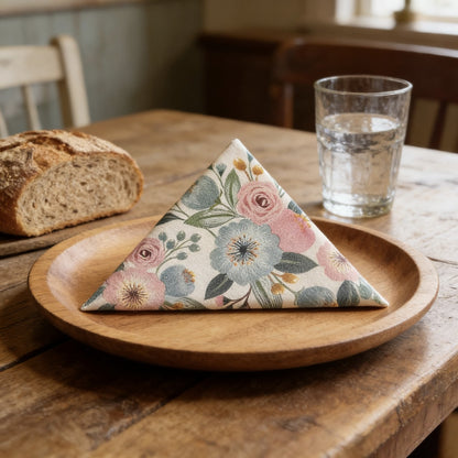 20 pieces per pack of Ins-style gentle country flower napkins, Western cuisine afternoon tea baking decoration paper placemats,