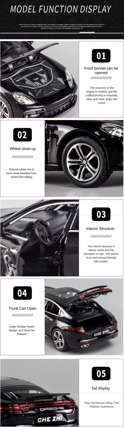1:32 Porsche Panamera Diecasts Toy Cars Miniature Scale Alloy Simulation Vehicles Car Model Children Birthday Gifts Collection