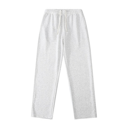 Calça de moletom reta 340G de terry, confortável, versátil, macia e suave para a pele, resistente a rugas e durável