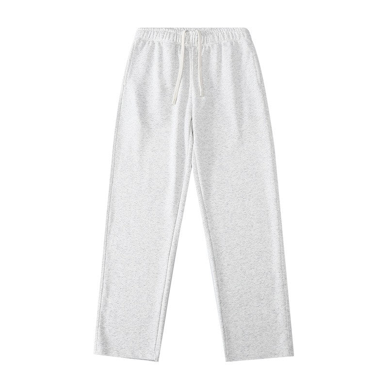 Calça de moletom reta 340G de terry, confortável, versátil, macia e suave para a pele, resistente a rugas e durável