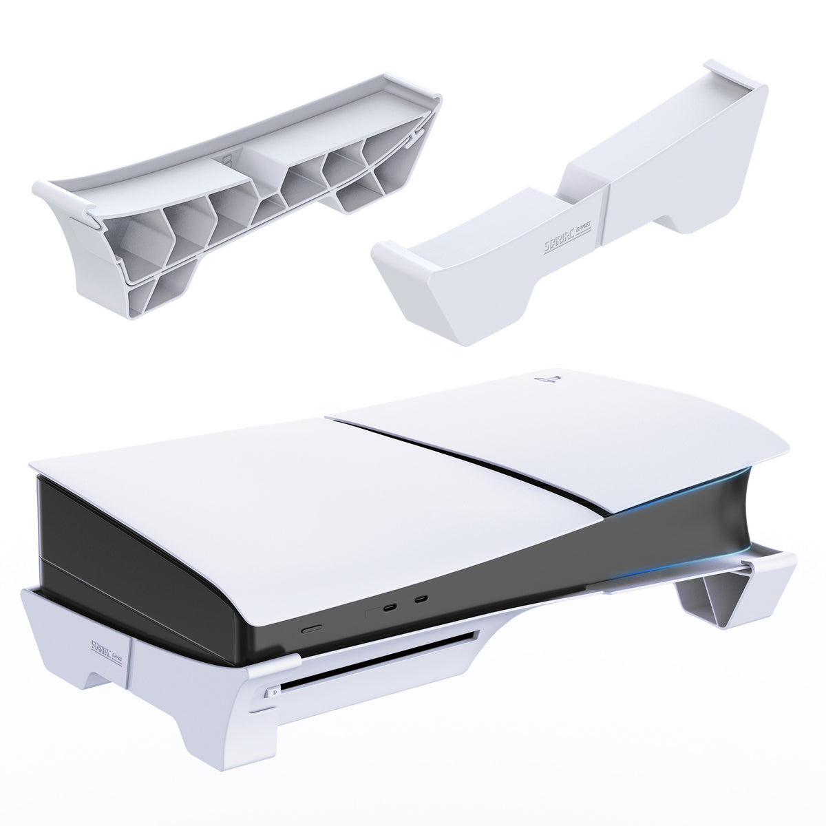 Horizontal Stand for PS5 Pro/PS5 Slim Console, Flat Base Stand Stable Accessories for PlayStation 5 Slim/Pro Disc & Digital Edition (Not for PS5)