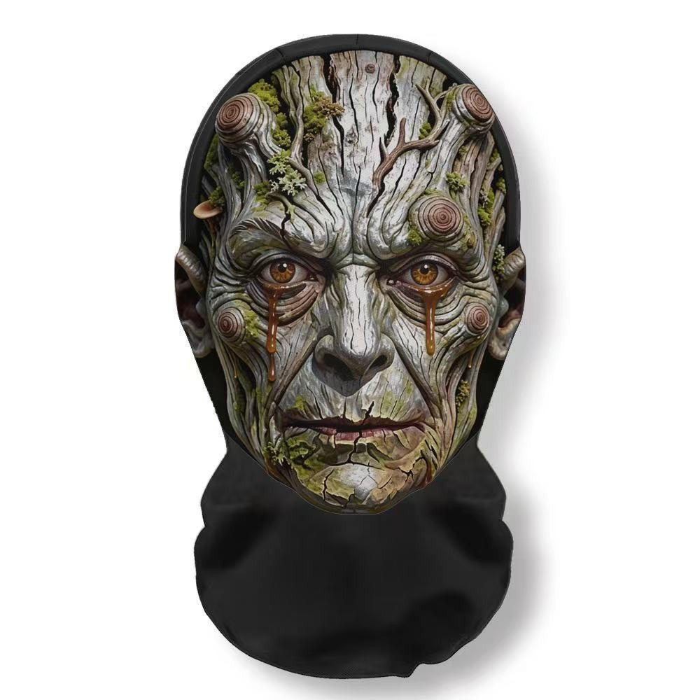Realistic 3D Horror Skull Zombie Full Face Mask Breathable Mesh Headgear Cosplay Prop for Halloween Party Prank Carnival Costume