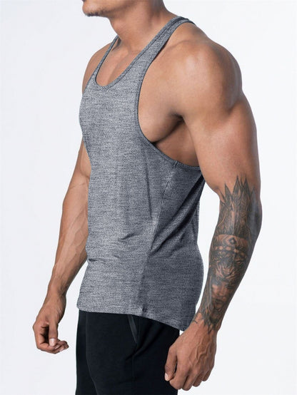 Quick Dry Bodybuilding Tank Top Men Gym Fitness Sport Sleeveless Shirt Male Casual Skinny Stringer Singlet Vest Workout Clothing