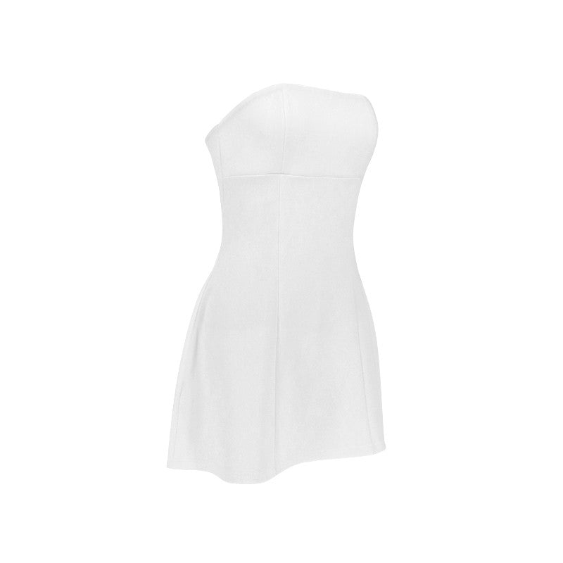 Sexy A-Line Dress Women's Summer New Solid Sexy Sleeveless Off Shoulder Bodycon