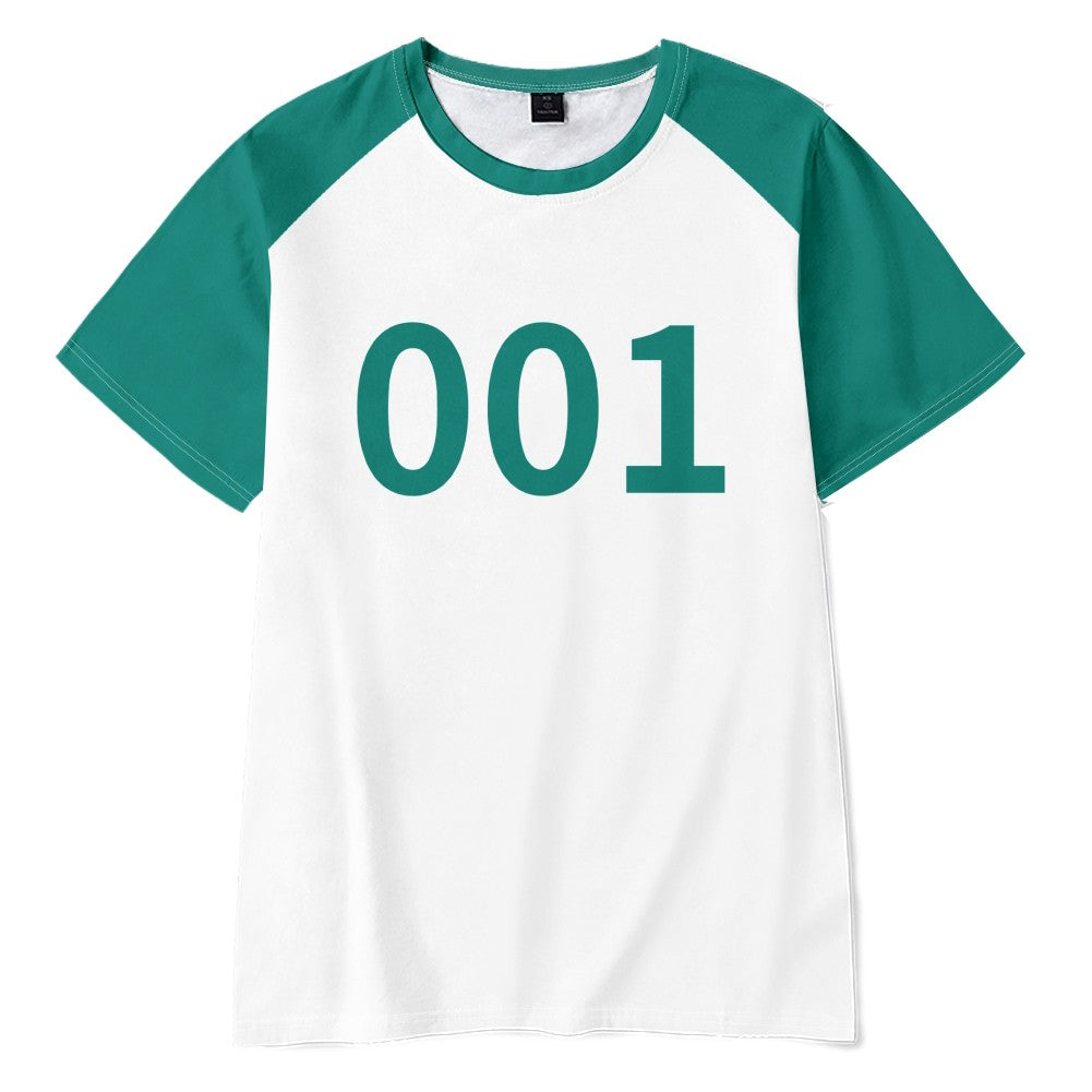 Number Tracksuit Player 456 333 001 Games Disguise Caarnival Party Clothes Calamari Game Cosplay Costume Popular Game Sweatshirt